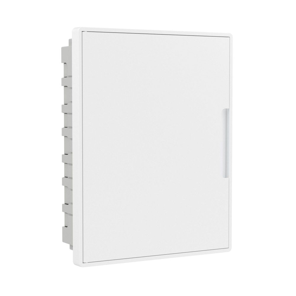 Щиток 24 мод встраиваемый для полых стен слаботочный FRAME, белый, с белой дверцей, с монтажной платой, в комплекте с 1 розеткой Viva (арт. 45005) и 1 коробкой PDD (арт. 10033)