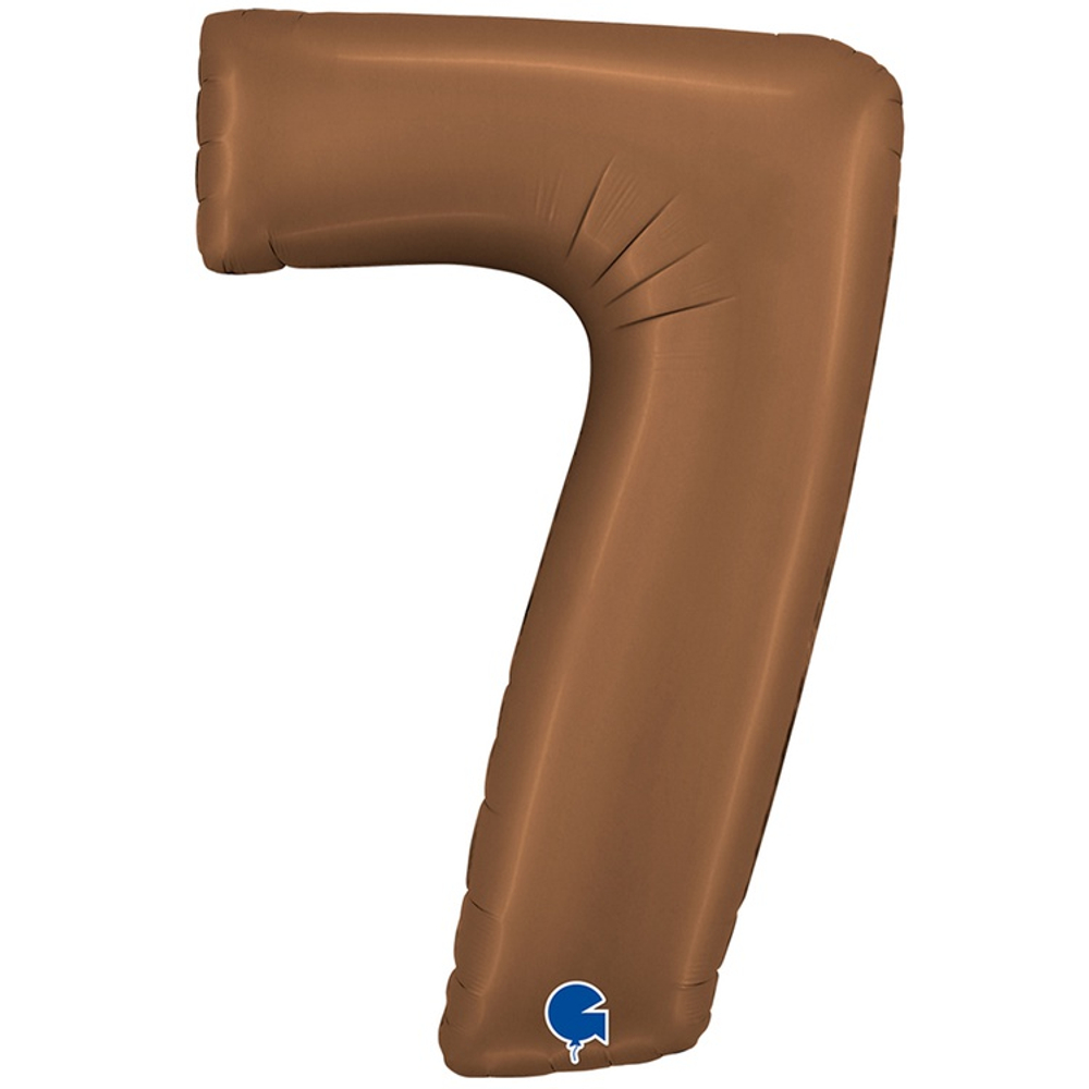 Шар фольгированный Цифра 7 101 см (Коричневый)