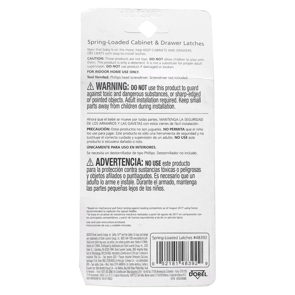 Safety 1st, подпружиненные замки для тумб и ящиков, 10 шт.