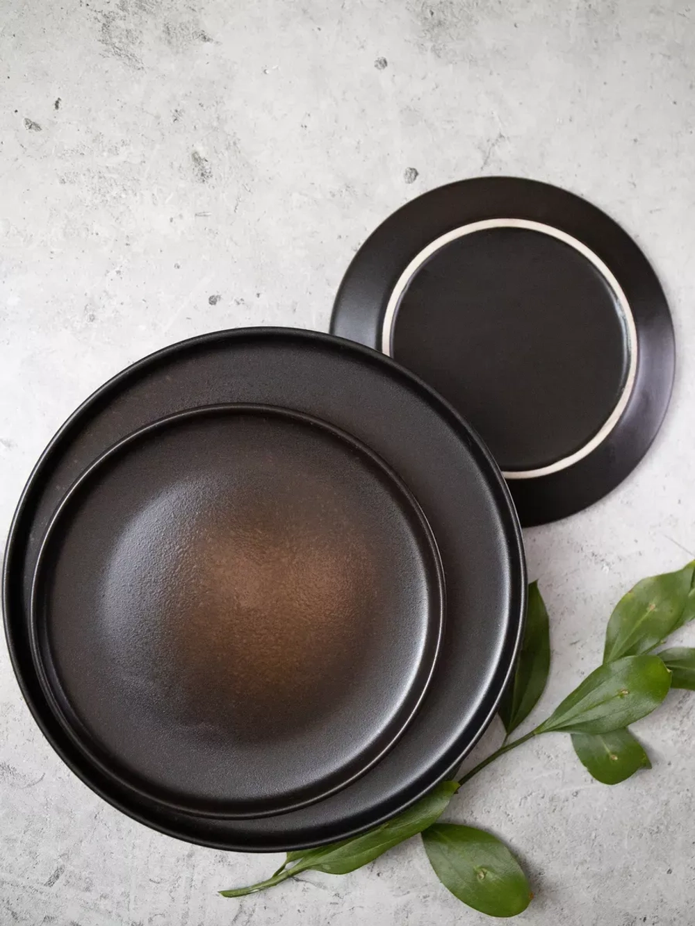 Тарелка с бортиками, Бронза, диаметр 20 см - 6 шт.