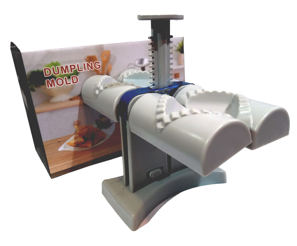 Пельменница ручная для больших пельменей, вареников, миничебуреков, в виде треугольников , 2 ячейки