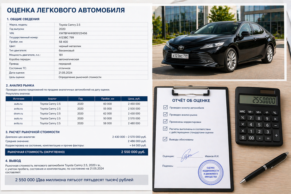 Оценка легковых автомобилей