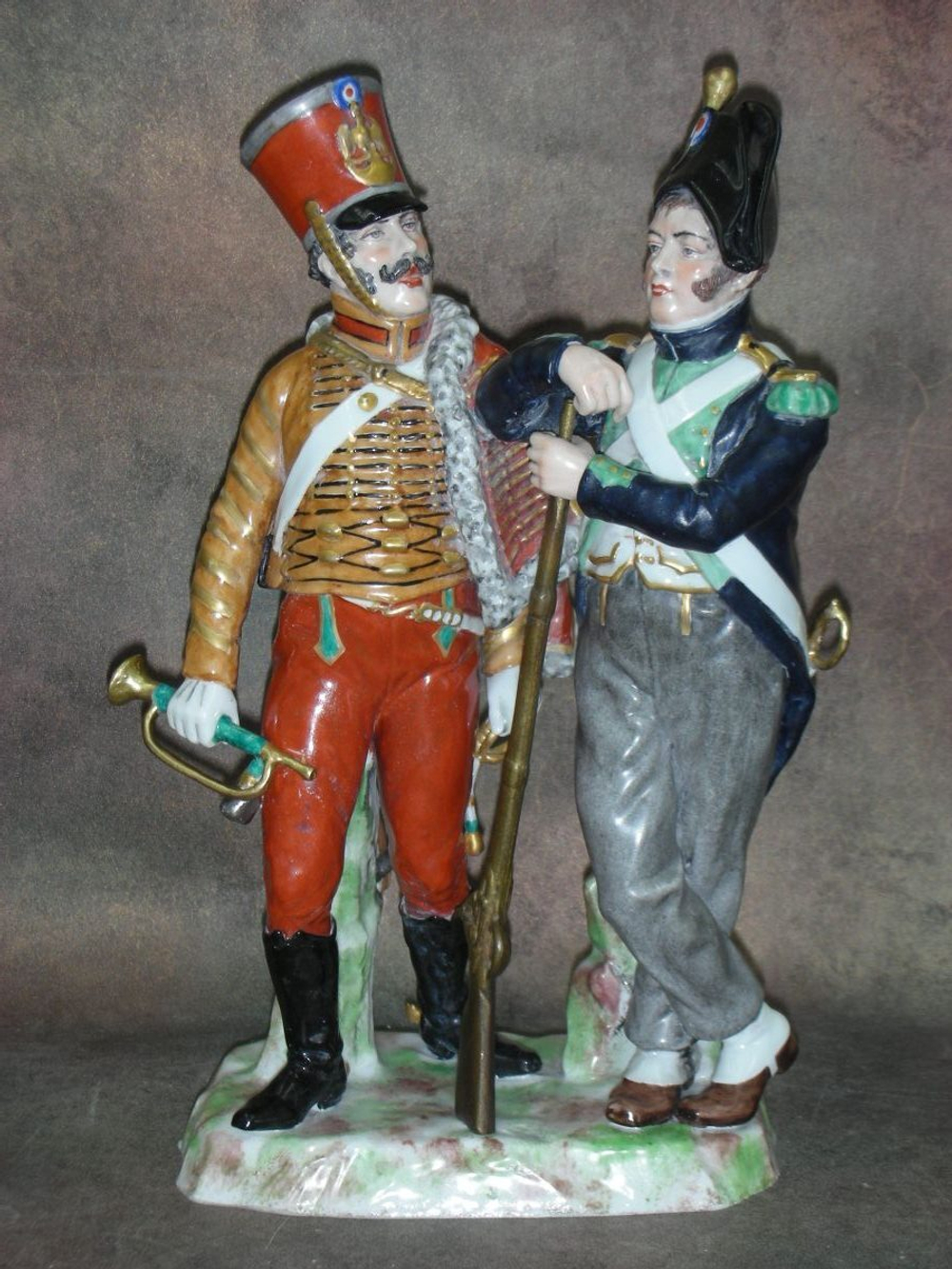 Статуэтка. Фарфор. Трубач и солдат. Dresden. Германия