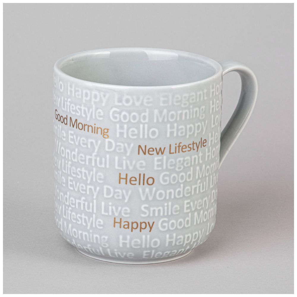 НАБОР КРУЖЕК LEFARD "GOOD MORNING" НА МЕТАЛЛ. ПОДСТАВКЕ 4 ШТ. 330 МЛ МИКС ЦВЕТОВ (КОР=4НАБ.)