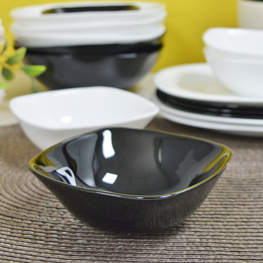 Столовый набор 18 предметов "WHITE/BLACK" квадрат (99207)