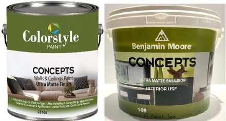 CS169. COLORSTYLE / Benjamin Moore CONCEPT WALLS & CEILINGS PAINT ULTRA MATTE FINISH