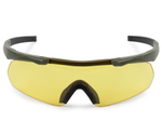 Очки стрелковые ShotTime Caracal, осколочные, зелёные, линза жёлтая GST-035-AG-Y