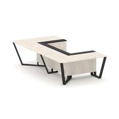 Steel Meet Стол переговорный П-образный KMK-PR.B.SP-07P Денвер Светлый/Графит Глянец/Металл Черный 1