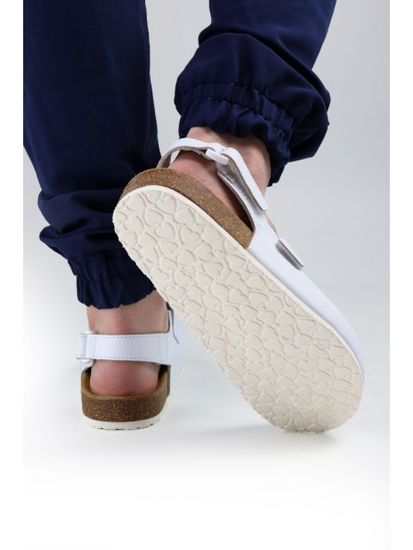 12 | "Branko's" Мужские медицинские сабо кожаные (Белый)