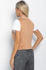 Жилет Силуэт (персиковый) Б11461 LT Collection