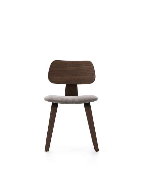 Стул Gena, орех, бежевый шенилл