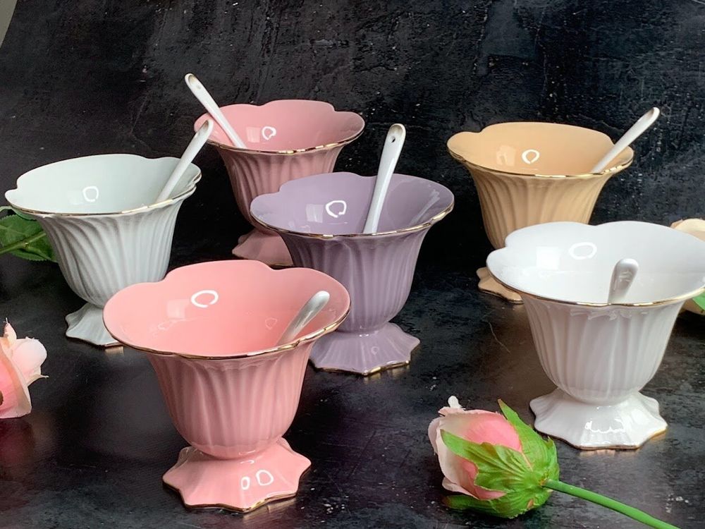 Lenardi 109-049 Набор из 6 креманок 250 мл с ложками в под.уп.(х6)