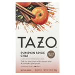 TAZO, Black Tea, чай с тыквенными специями, 20 чайных пакетиков, 50 г (1,76 унции)