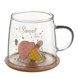 GAEM Кружка с крышкой-подставкой,, 350 мл, L11 W9 H11,5 см, 4в.