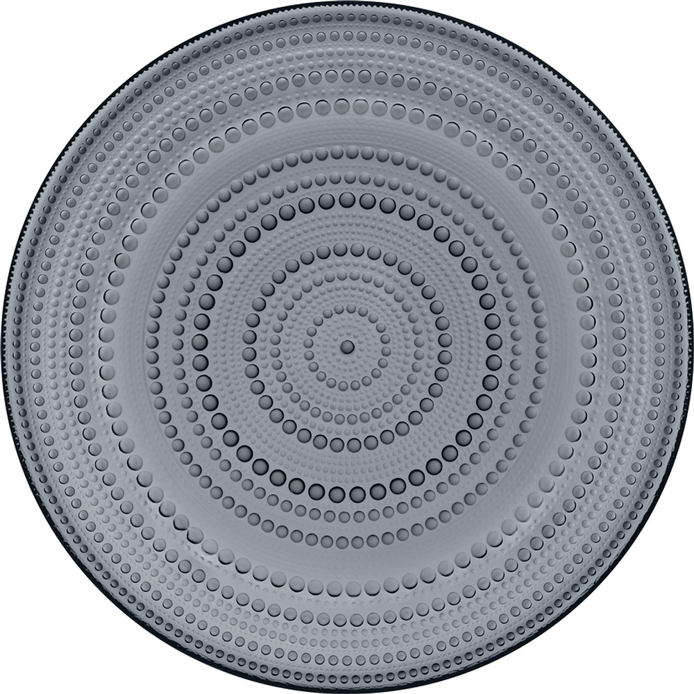 Тарелка обеденная Iittala Kastehelmi, стекло, 31 см, серая