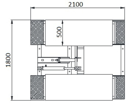 KraftWell FORBI 3.0G/220 Подъёмник комплект ножничный г/п 3,0 т.  шиномонтажный мобильный