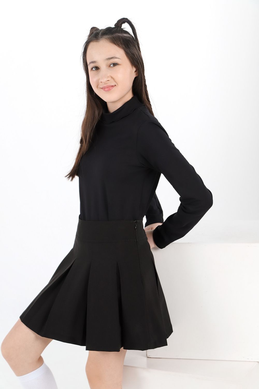 Джемпер для девочки Скул-3 Виотекс ЧЁРНЫЙ