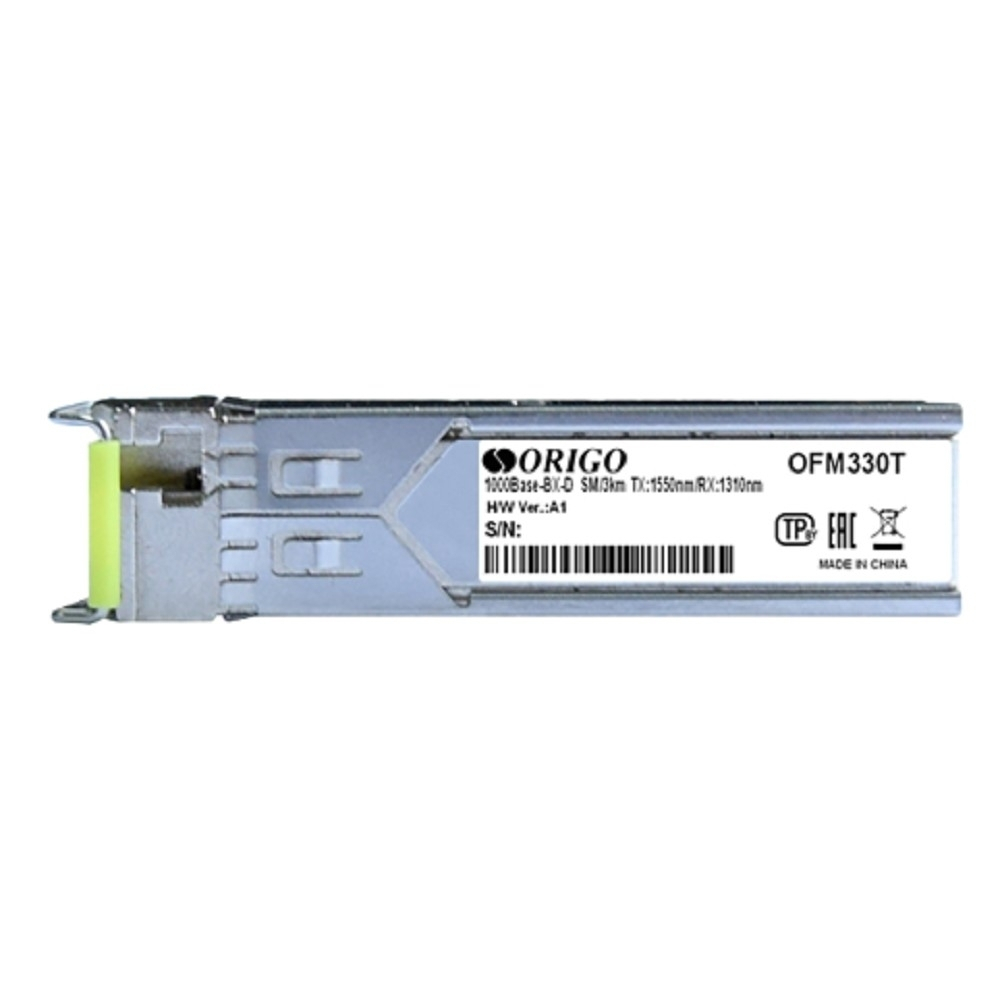 Трансивер ORIGO OFM330T / 10KM / A1A WDM SFP-трансивер, 1000Base-BX-D (Simplex LC), TX: 1550нм, RX: 1310нм, одномод, до 10км