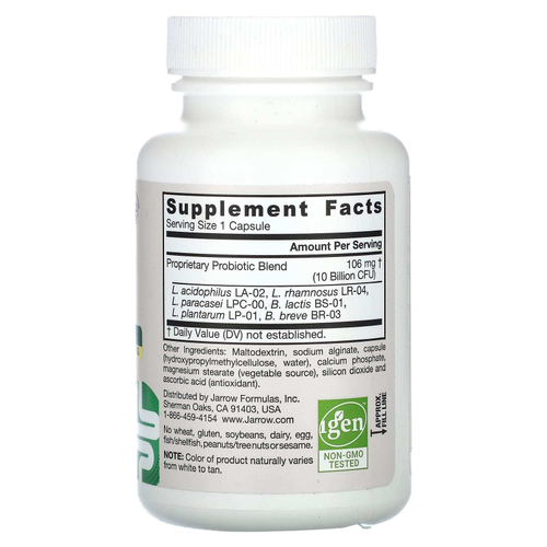 Jarrow Formulas, Vegan Jarro-Dophilus, без аллергенов, 10 млрд КОЕ, 60 растительных капсул