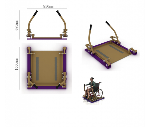 Тренажер для инвалидов-колясочников "Тяга к себе"