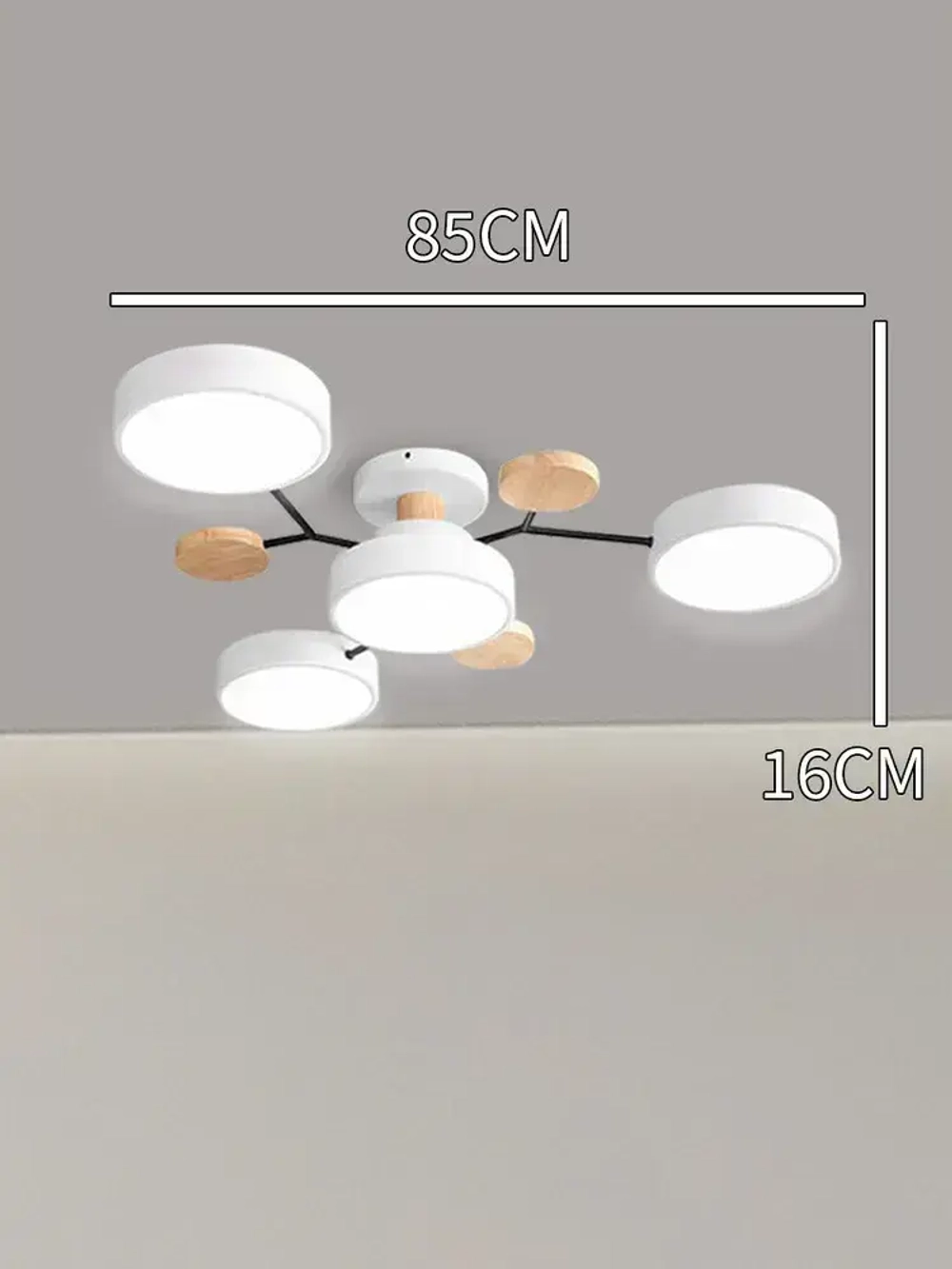 Люстра потолочная светодиодная на кухню, прихожую и спальню,48 Вт