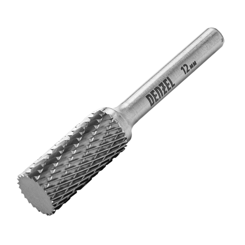 DENZEL Борфреза по металлу твердосплавная цилиндрическая тип-А 12мм