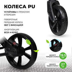 Детская коляска трансформер Aimile PRO латте