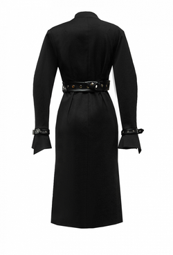 Френч чёрный с вырезами по бокам 16-01-20FW