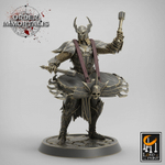 Drummer Человек Бард миниатюра для dnd, днд, pathfinder, фентези, Настольная игра, НРИ, Варгейм, РПГ
