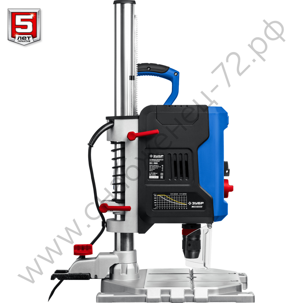 ЗУБР 800 Вт, 13 мм БЗП, вертикально - сверлильный станок, Профессионал (ВСС-П800)