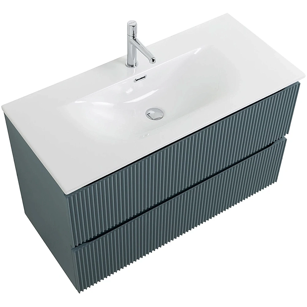 Тумба с раковиной BelBagno UNO 120 голубая матовая