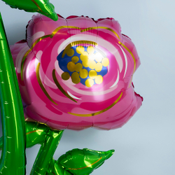 Шар (41''/104 см) Цветок, Роза, Красный, А050