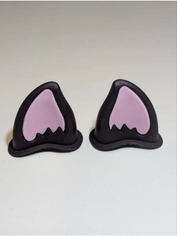 ++ Кошачьи ушки на мото шлем огонь розовые