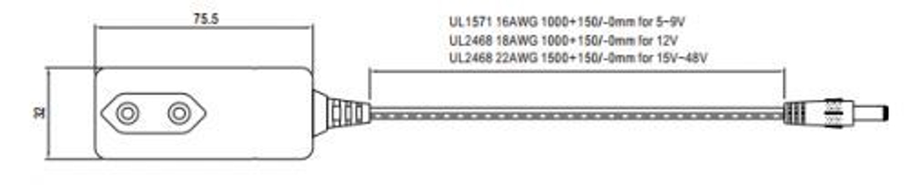 Адаптер сетевой Mean Well SGA18E12-P1J
