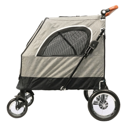 Коляска прогулочная Mr.Kranch для собак и кошек большая выставочная максимальная нагрузка 55 кг серая