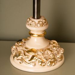 Настольная лампа Лето Weron Айвори с абажуром Адель Айвори