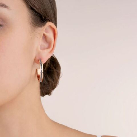 Серьги Coeur de Lion Anthracite-Rosegold 0149/21-1225