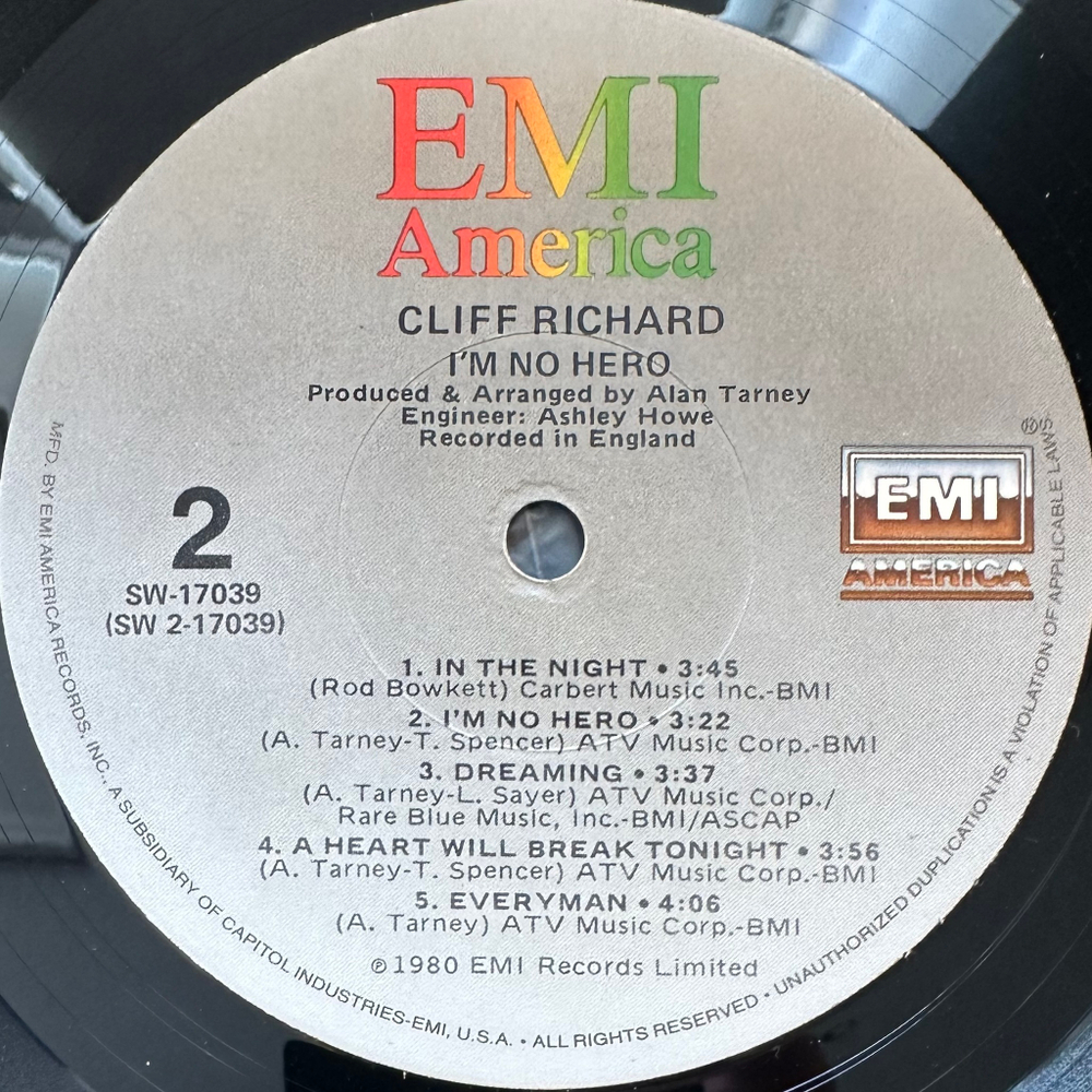 Cliff Richard - I'm No Hero (США 1980г.)
