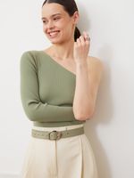 БАЗОВЫЙ РЕМЕНЬ С МЯТОЙ ПРЯЖКОЙ ЗАМША ФИСТАШКОВЫЙ