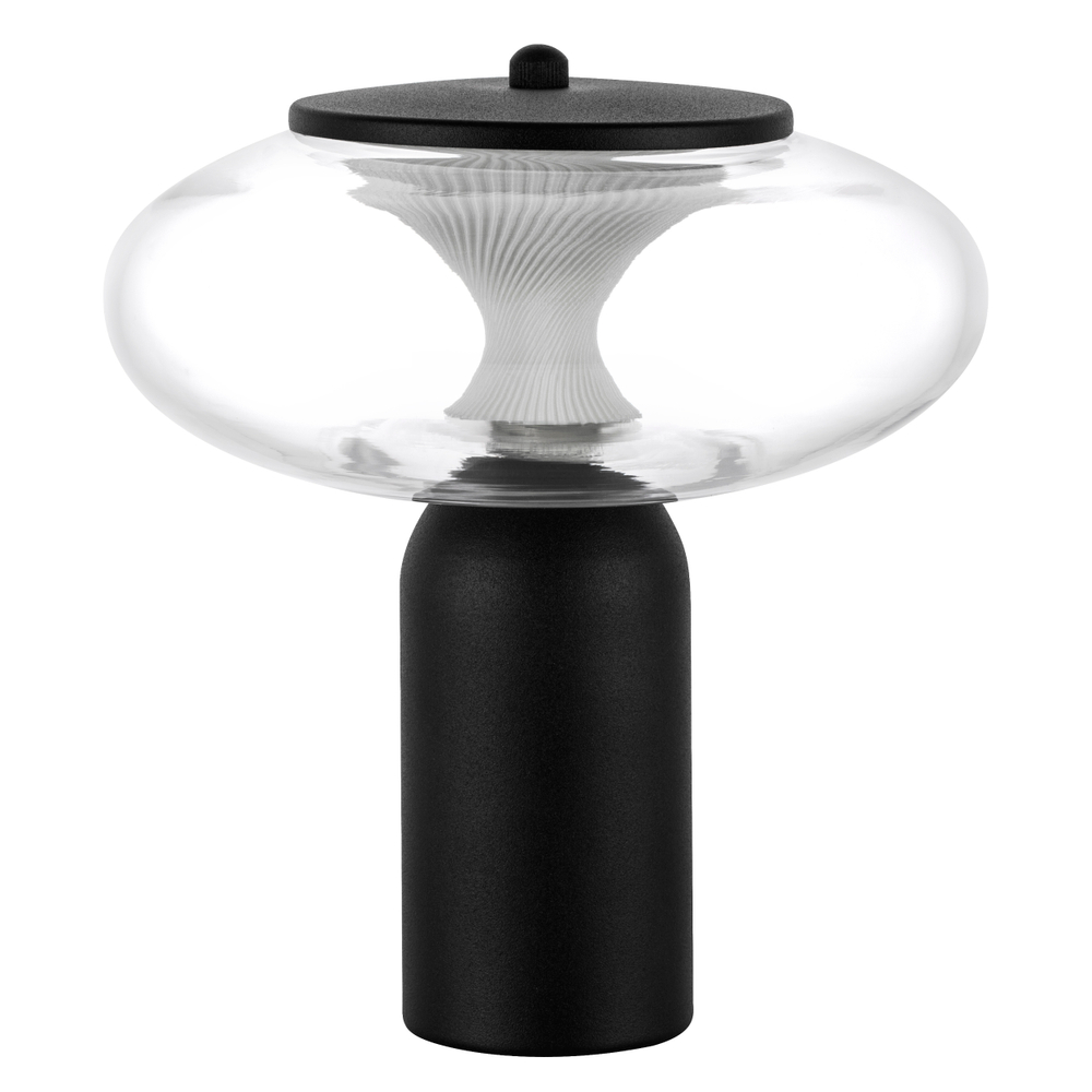 612917 Настольная лампа PALERMO 8W LED 350LM G ЧЕРНЫЙ/ПРОЗРАЧНЫЙ 3000K