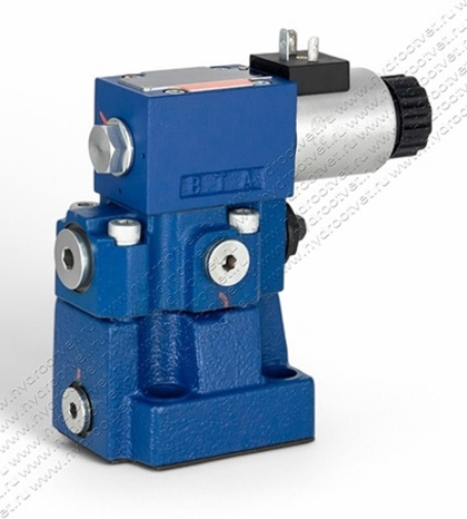 DBW10B2-5X/200CG24N9K4 - Предохранительный клапан Ду10 с давлением настройки до 200 бар, управление - X и Y - внутренние с разгрузкой B = открыт с электроуправлением G24