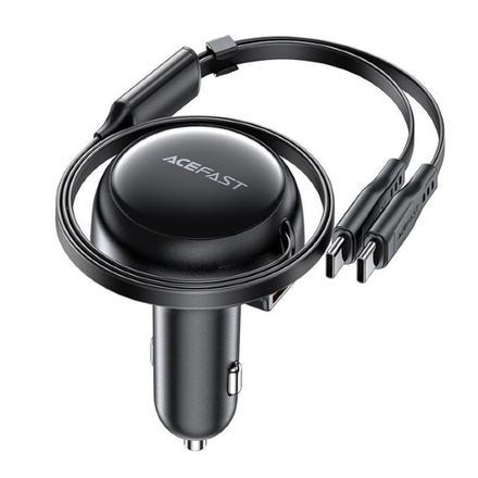 B13 53W 2-in-1 (2*USB-C) car charger with retractable cable