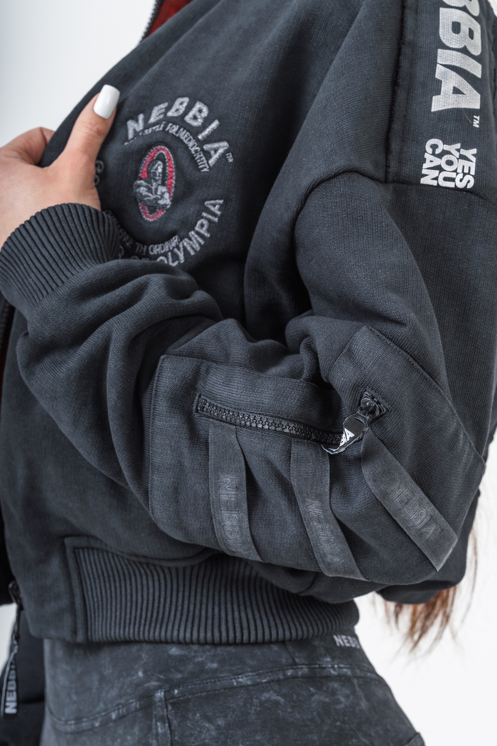 Бомбер Washed Bomber Jacket with Contrast Lining LEGEND 784