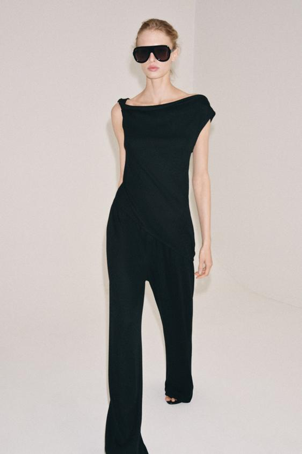 ZARA БРЮКИ ПРЯМОГО КРОЯ В СТИЛЕ РУСТИК, АНТРАЦИТОВО-СЕРЫЙ