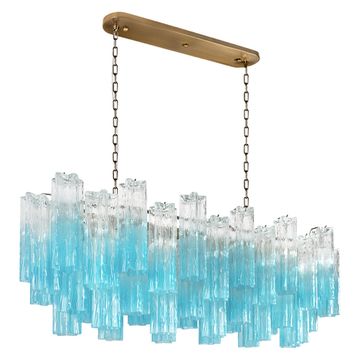 Подвесная люстра 11*Е14 10580/1000R Clear blue синий градиент Murano LOFT IT