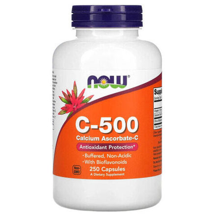 Витамин C NOW Foods, C-500, аскорбат кальция-C, 250 капсул