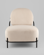 Кресло Стоун велюр рельефный молочный