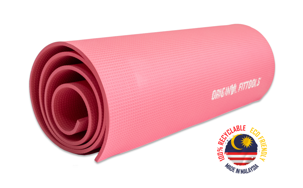Мат для аэробики 6 мм розовый