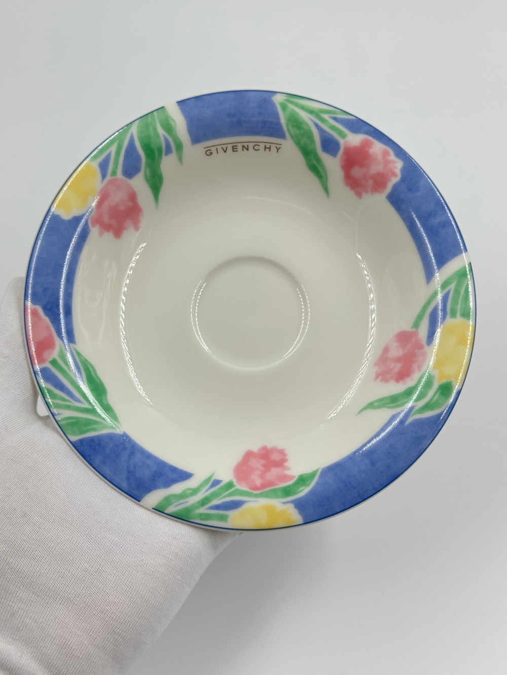 Чайная пара с синей каймой Givenchy by Yamaka