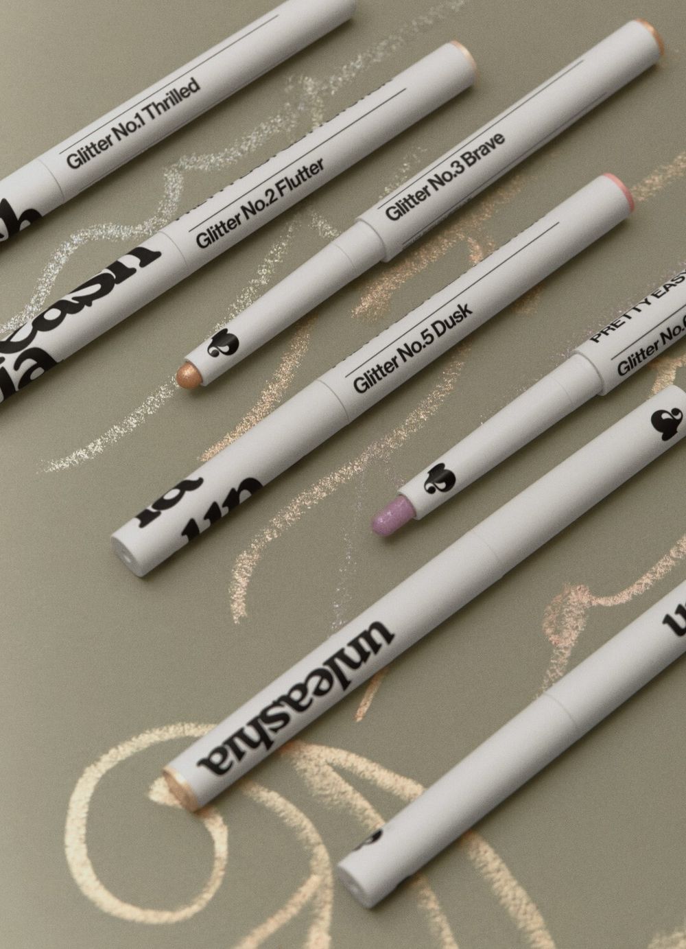 UNLEASHIA Веганские тени для век в карандаше Pretty Easy Glitter Stick №5 Dusk